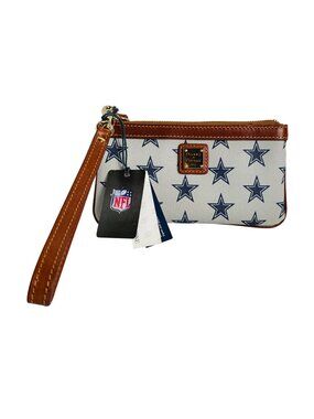 Dooney & Bourke Dallas Cowboys Large Slim Wristlet Leather Star Print New Tags